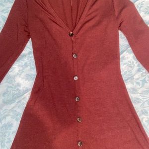 lomg sleeve button down dress